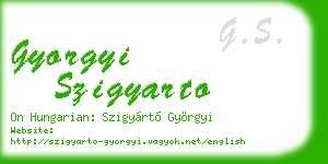 gyorgyi szigyarto business card